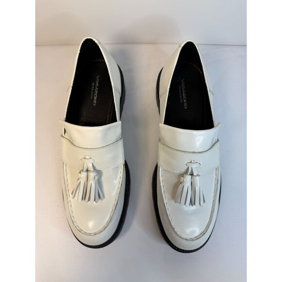 Vagabond Cosmo 2.0 Chunky Kiltie Platform Loafers Women's Size 8 White Leather - Picture 3 of 13